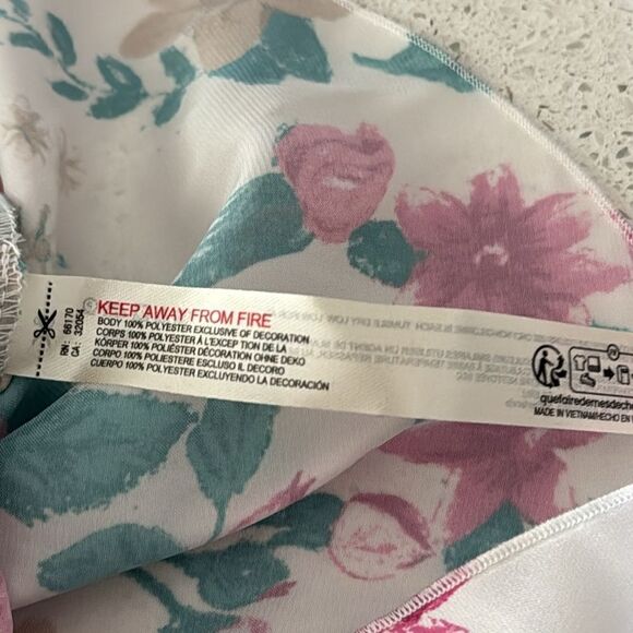 NWOT Free People Cami Floral Hanky Style Adjustable Straps Tank V Neck Pink Boho - Picture 11 of 13